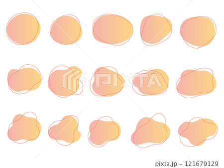 様々な形の流体シェイプのセット 121679129