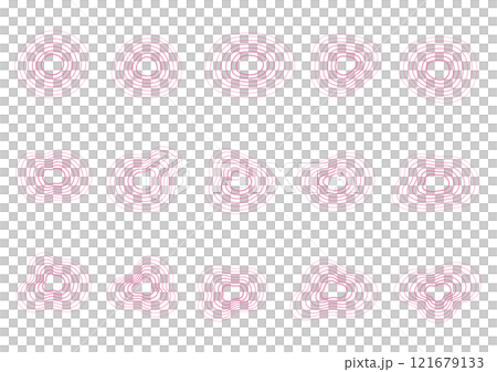 Set of various shapes (line gradation) 121679133