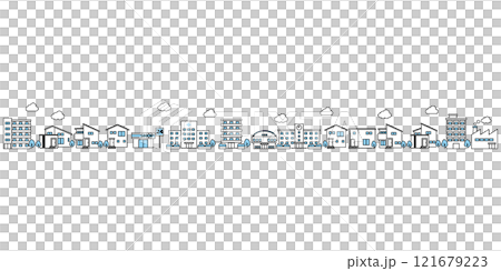 Simple cityscape illustration 121679223