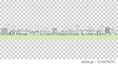 Simple cityscape illustration 121679251