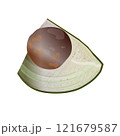 A quarter of an avocado with a pit. Vector graphics for illustration A quarter of an avocado with a pit. Vector graphics for illustration 121679587
