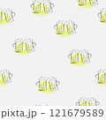 seamless pattern with beer glasses in sketch and watercolor style. vector graphics seamless pattern with beer glasses in sketch and watercolor style. vector graphics 121679589