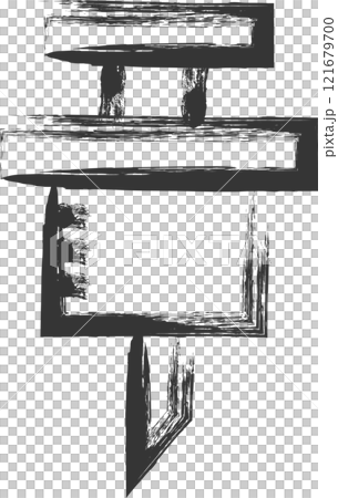 医療関連の筆書き単品イラスト　注射器 121679700