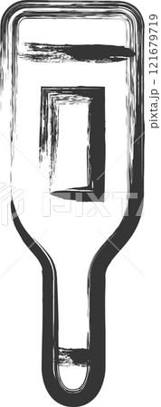 医療関連の筆書き単品イラスト 体温計 医療関連の筆書き単品イラスト 体温計 121679719