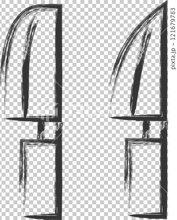 與生活用品、刀具相關的手繪單品插畫 121679783