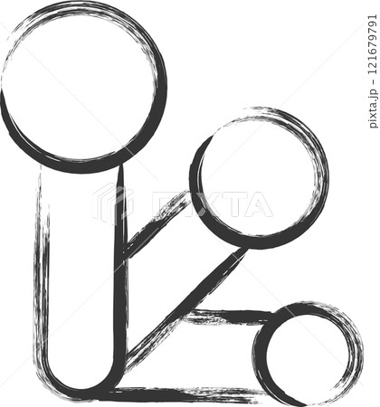 日用品関連の筆書き単品イラスト 計量スプーン 日用品関連の筆書き単品イラスト 計量スプーン 121679791