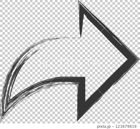 Business-related brush-drawn single illustrations: Arrows Business-related brush-drawn single illustrations: Arrows 121679819