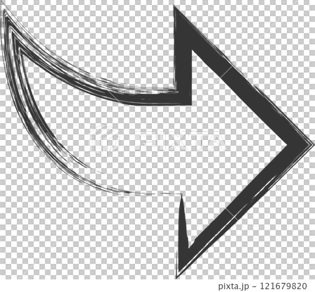 Business-related brush-drawn single illustrations: Arrows Business-related brush-drawn single illustrations: Arrows 121679820