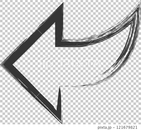 Business-related brush-drawn single illustrations: Arrows Business-related brush-drawn single illustrations: Arrows 121679821