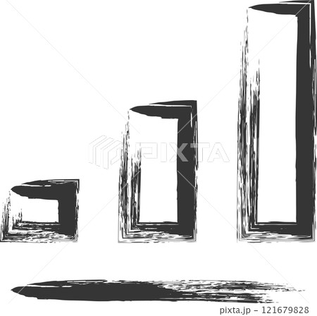 ビジネス関連の筆書き単品イラスト 集計 上昇 ビジネス関連の筆書き単品イラスト 集計 上昇 121679828