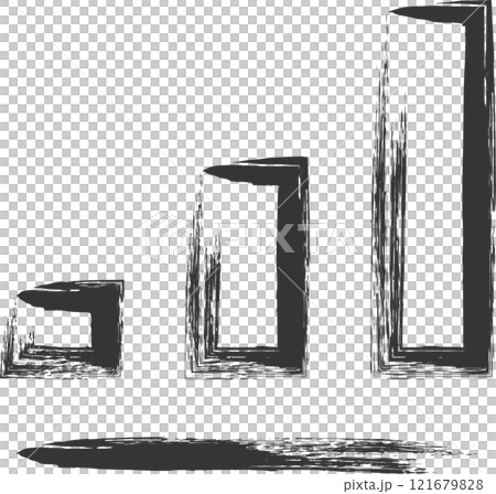 ビジネス関連の筆書き単品イラスト 集計 上昇 ビジネス関連の筆書き単品イラスト 集計 上昇 121679828