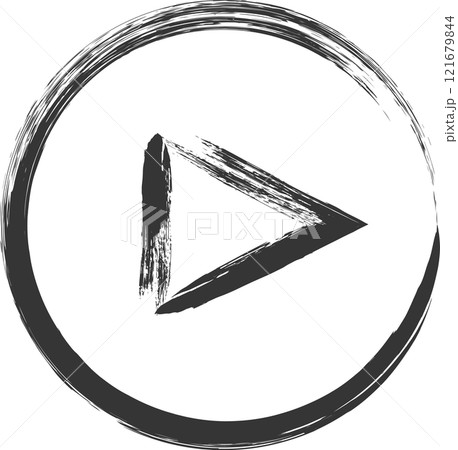 ビジネス関連の筆書き単品イラスト　再生 121679844