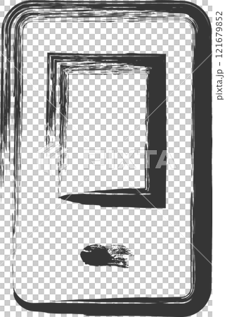 ビジネス関連の筆書き単品イラスト スマホ ビジネス関連の筆書き単品イラスト スマホ 121679852
