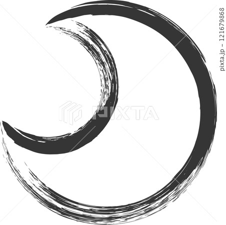 ビジネス関連の筆書き単品イラスト 月 ビジネス関連の筆書き単品イラスト 月 121679868