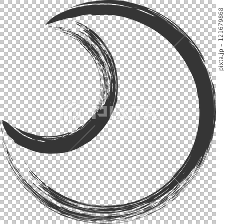 ビジネス関連の筆書き単品イラスト 月 ビジネス関連の筆書き単品イラスト 月 121679868