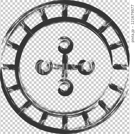 Gambling-related brush-drawn illustration: Roulette Gambling-related brush-drawn illustration: Roulette 121679877