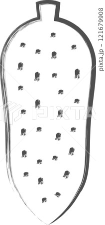 野菜筆書き単品イラスト　ゴーヤ 121679908
