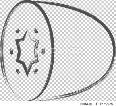 フルーツ筆書き単品イラスト　キウイ 121679920
