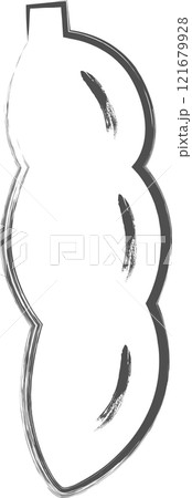 野菜筆書き単品イラスト　枝豆 121679928