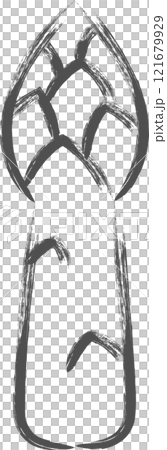 單筆畫蔬菜插畫蘆筍 121679929