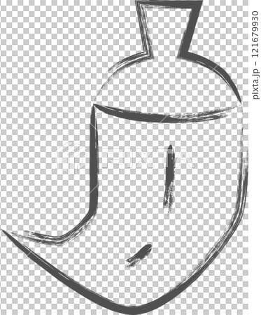 野菜筆書き単品イラスト　唐辛子 121679930