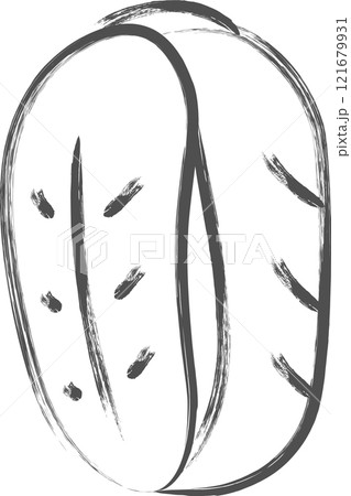 野菜筆書き単品イラスト 白菜 野菜筆書き単品イラスト 白菜 121679931