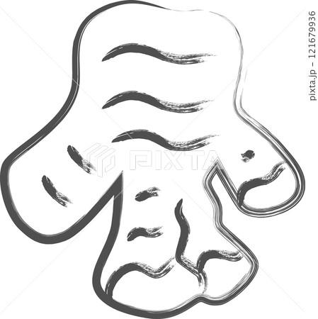 野菜筆書き単品イラスト　生姜 121679936