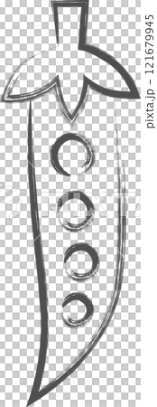 蔬菜畫筆單品插畫豌豆 121679945
