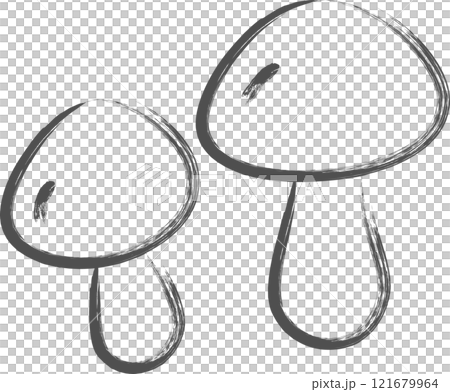 蘑菇畫單插畫滑子 121679964