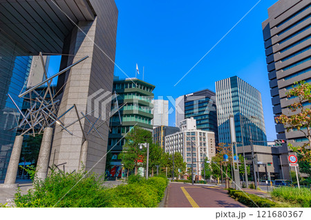 東京 港区 虎ノ門の都市風景(赤坂一丁目交差点付近) 東京 港区 虎ノ門の都市風景(赤坂一丁目交差点付近) 121680367