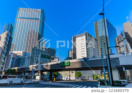 東京 港区 赤坂の都市風景(溜池交差点付近) 東京 港区 赤坂の都市風景(溜池交差点付近) 121680379