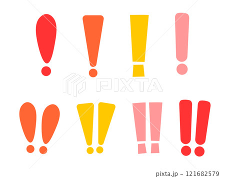 ビックリマークのふきだし　エクスクラメーション 121682579