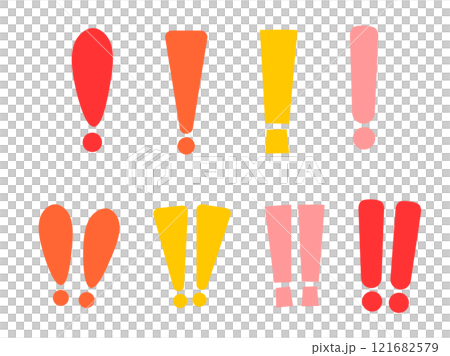 ビックリマークのふきだし　エクスクラメーション 121682579