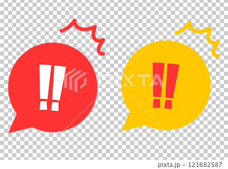 ビックリマークのふきだし　エクスクラメーション 121682587