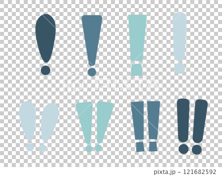 Exclamation mark speech bubble 121682592