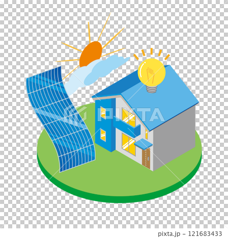 鈣鈦礦太陽能電池和房屋 121683433