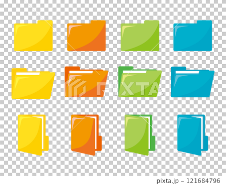 Vector illustration of folder Document file icon 121684796