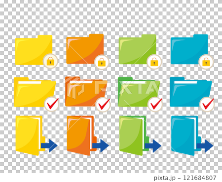 文件夾文檔文件圖標的矢量圖 121684807