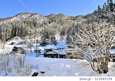 長野県小谷村 中谷橋／中谷川付近の風景(長野県小谷村)【2024.12】 121685156