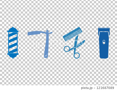 理容室　アイコン　セット 121687089