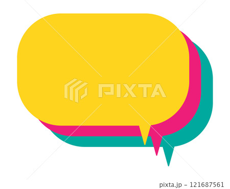 目立つ3色の吹き出し　12 121687561
