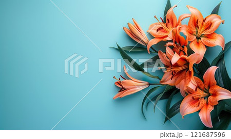 百合の花の背景素材11 百合の花の背景素材11 121687596