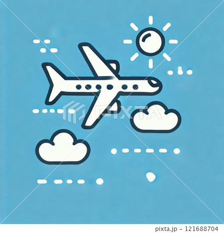 飛行機のイラスト 121688704