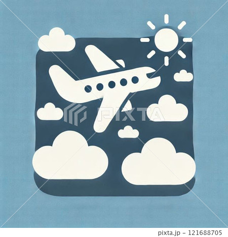 飛行機のイラスト 121688705