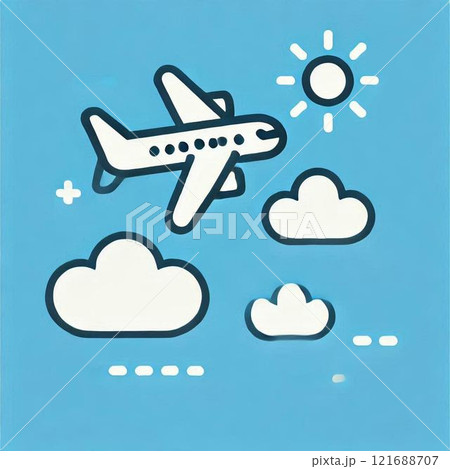 飛行機のイラスト 121688707