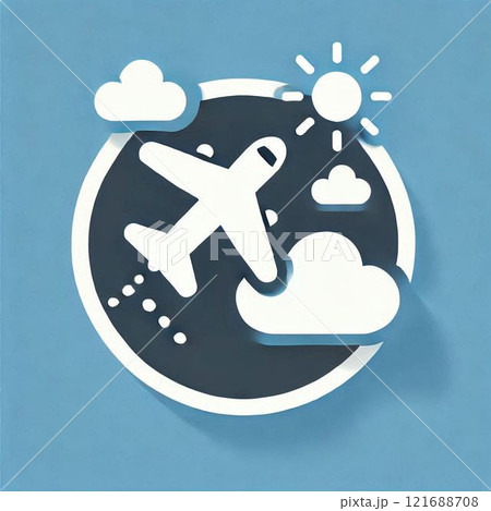 飛行機のイラスト 121688708