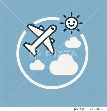 飛行機のイラスト 121688722