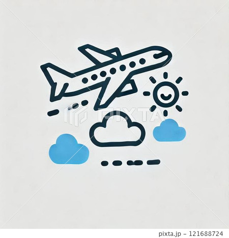 飛行機のイラスト 121688724