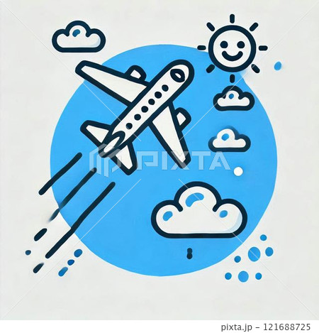 飛行機のイラスト 121688725