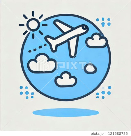 飛行機のイラスト 121688726